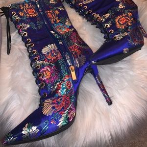 Floral booties